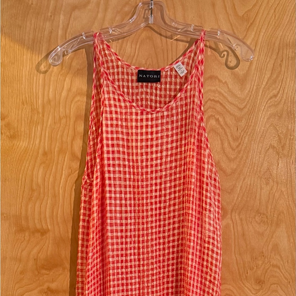 Natori Red Checkered Robe - Picture 3 of 4